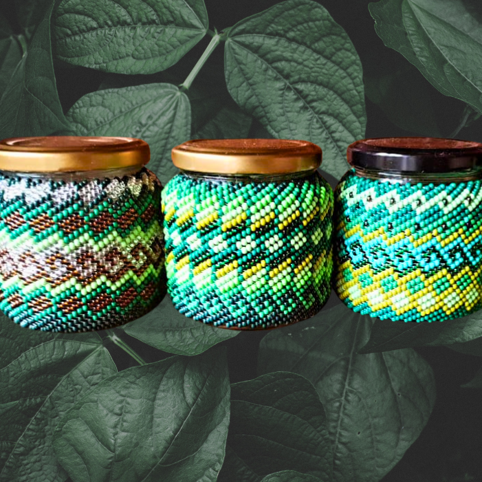 Beaded Medicine Jar