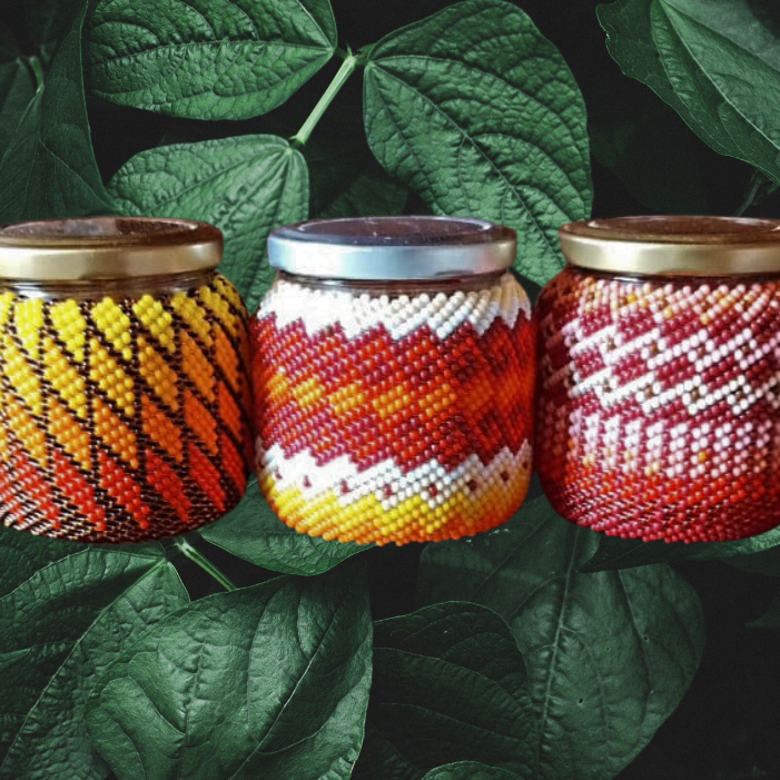 Beaded Medicine Jar