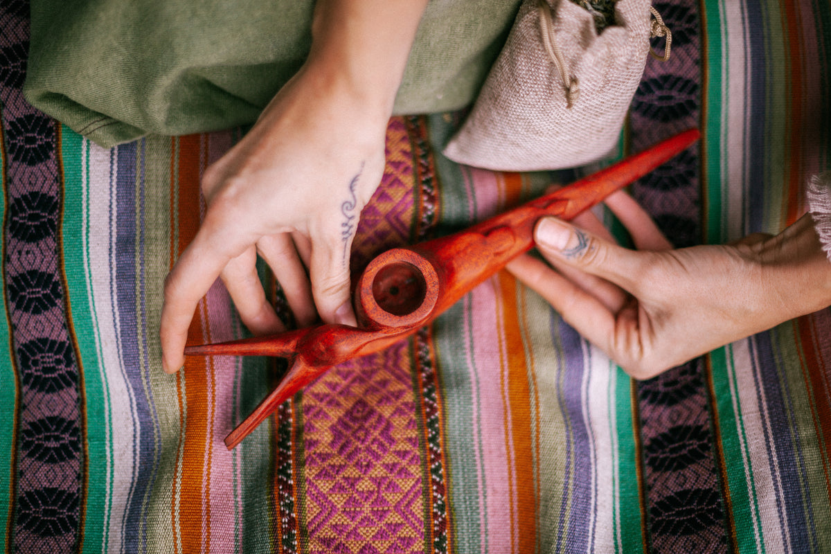 Handcarved Shipibo Prayer Pipes